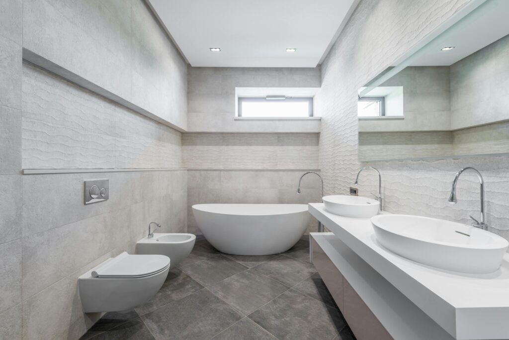 Floating Quartz Bathroom Countertop 