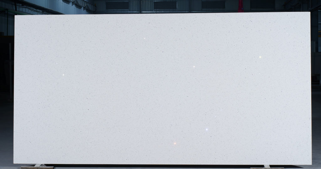 sparkling white quartz countertop slabs