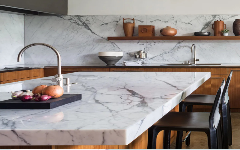 marble kitchen countertop