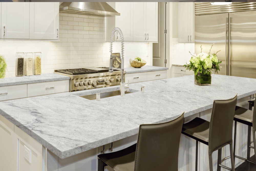 White Gray Granite Countertop