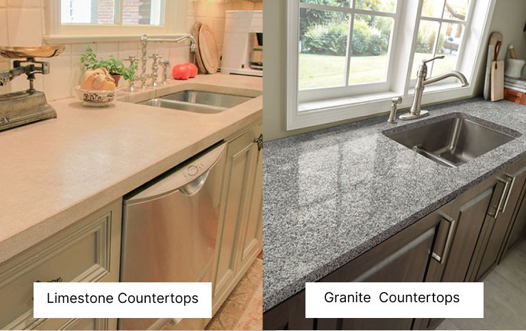 limestone vs granite countertops