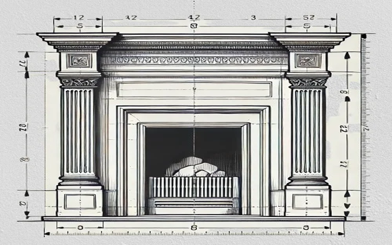 black-and-white-measure-fireplace-mantel-surround 1