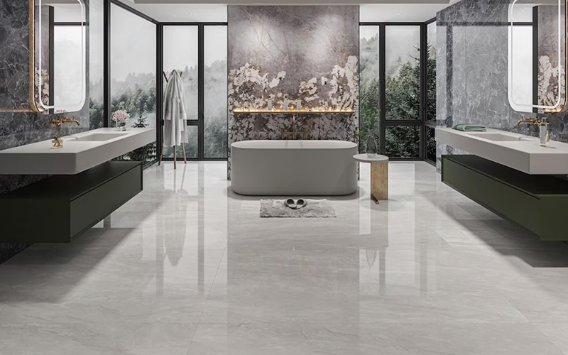 porcelain bathroom flooring